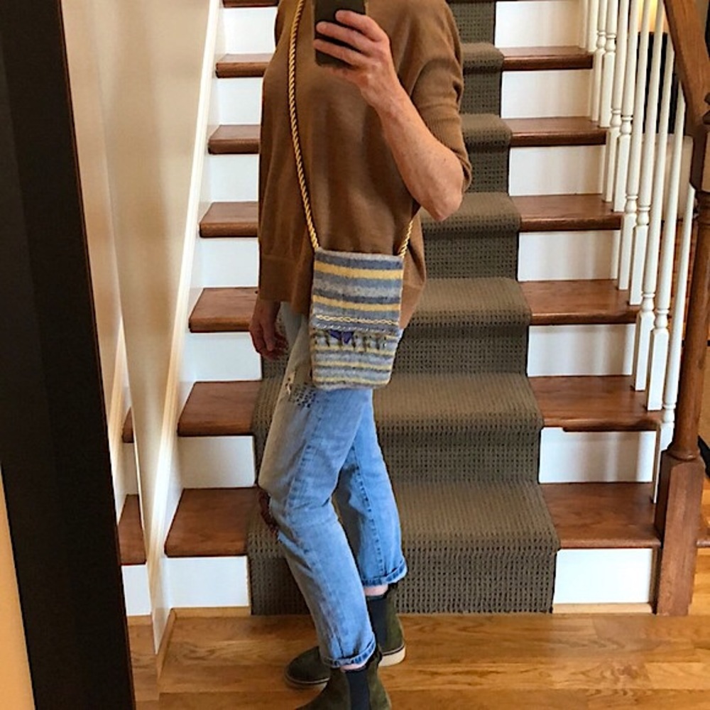 Felted wool purse